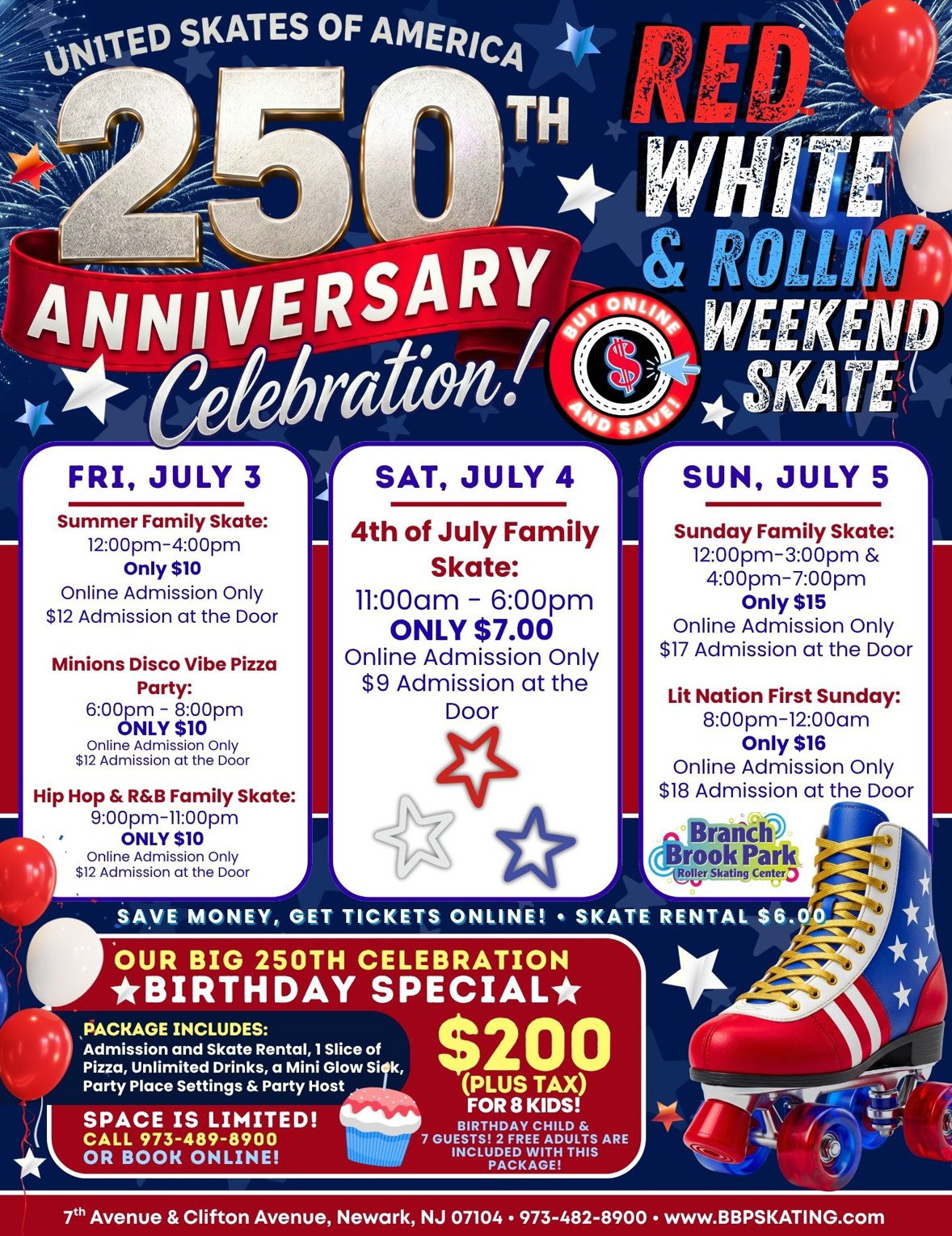 United Skates 250th 4th of July Weekend Skate
