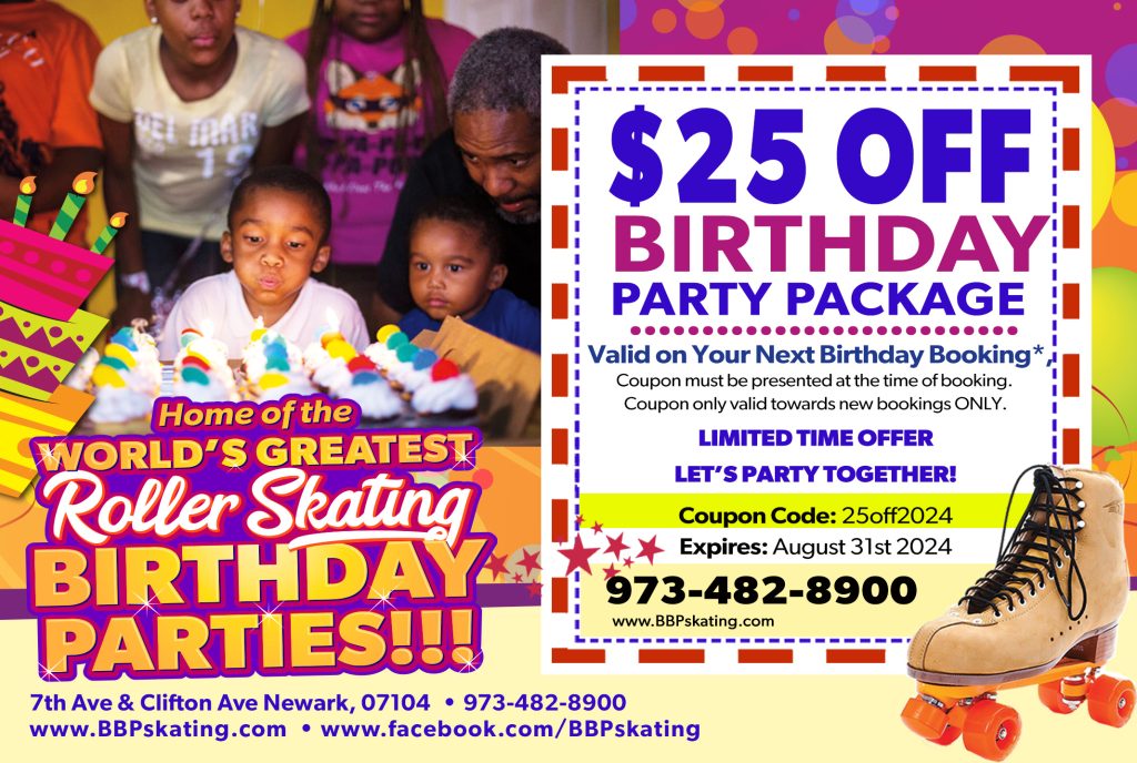 $25 Off Kids Birthday Parties at Branch Brook Park Skating