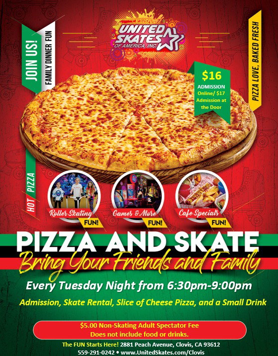 Pizza & Skate at United Skates