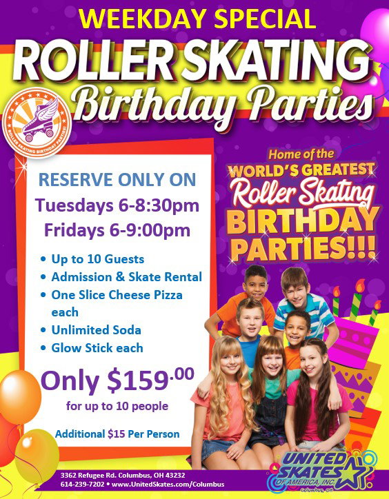United Skates Refugee Weekday Birthday Parties