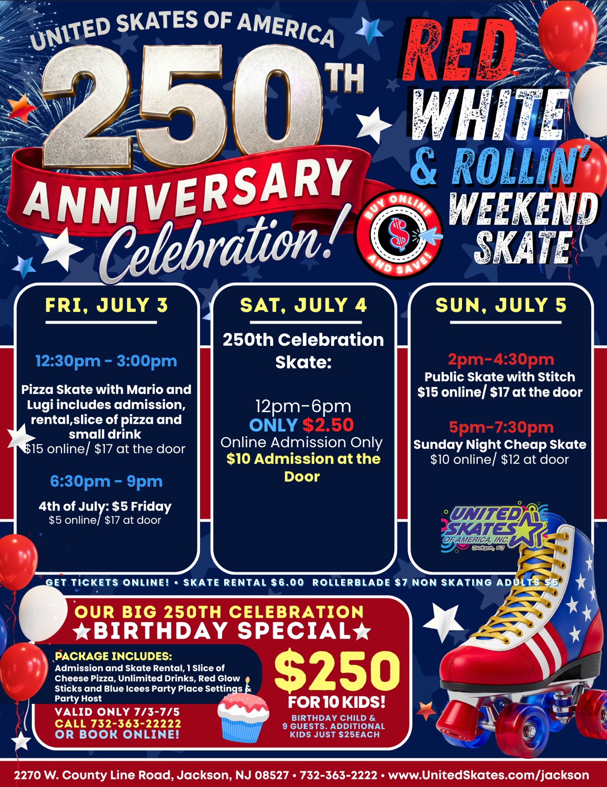 United Skates 250th 4th of July Weekend Skate