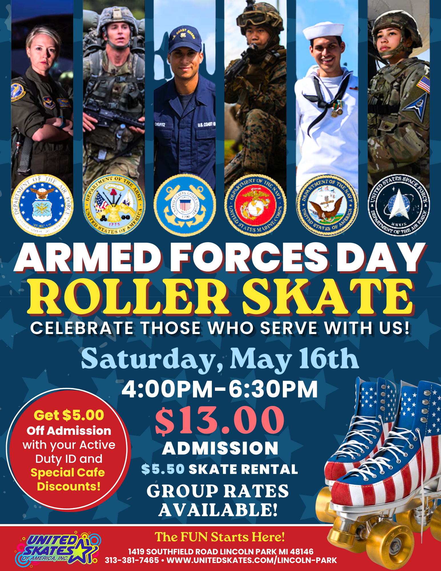 ARMED FORCES DAY ROLLER SKATE