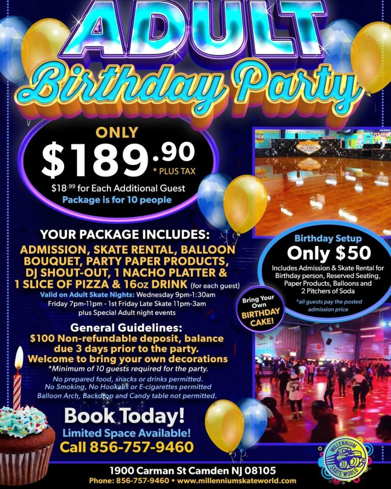 Millennium Skate World Adult Birthday Party