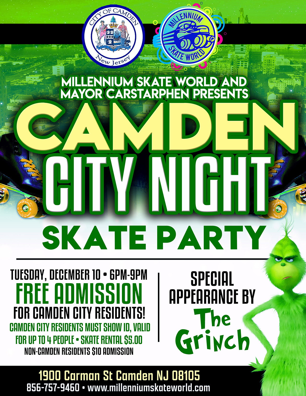 Camden City residents skate night