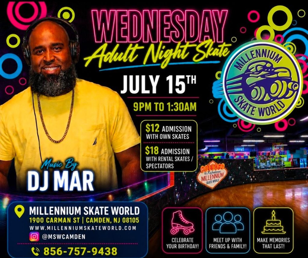 Adult skate with DJ Mar