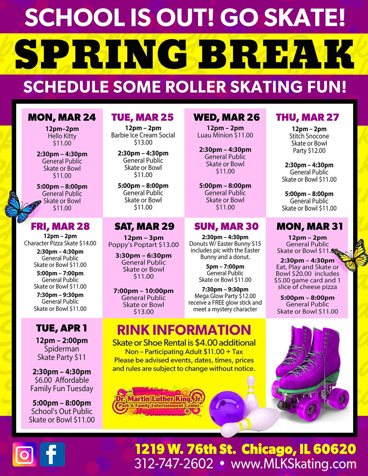 MLK Skating Spring Break 2025