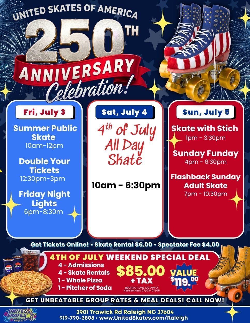 United Skates 250th 4th of July Weekend Skate