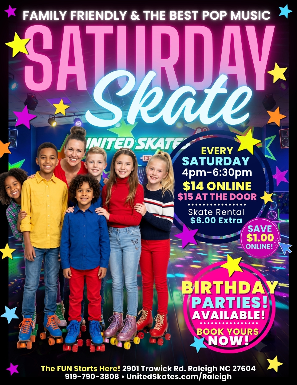 Saturday Public Skate at United Skates in Raleigh NC