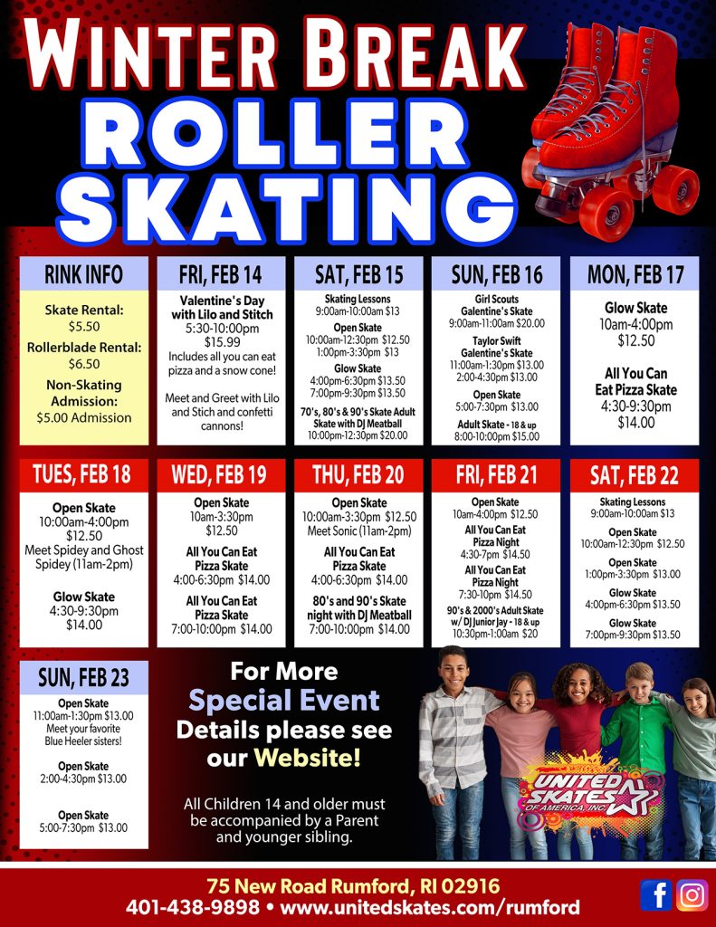 United Skates Rumford Winter Break 2025