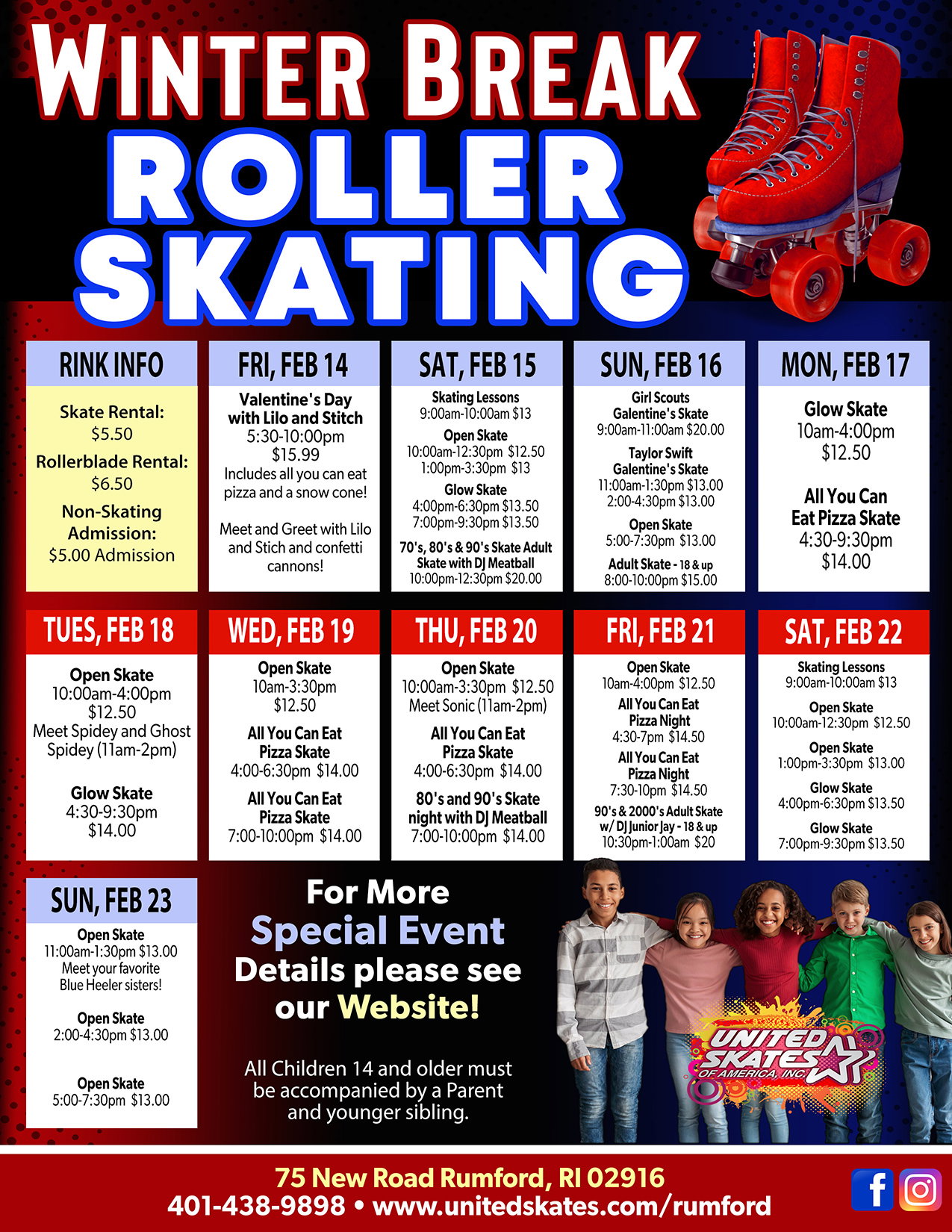 United Skates Rumford Winter Break 2025