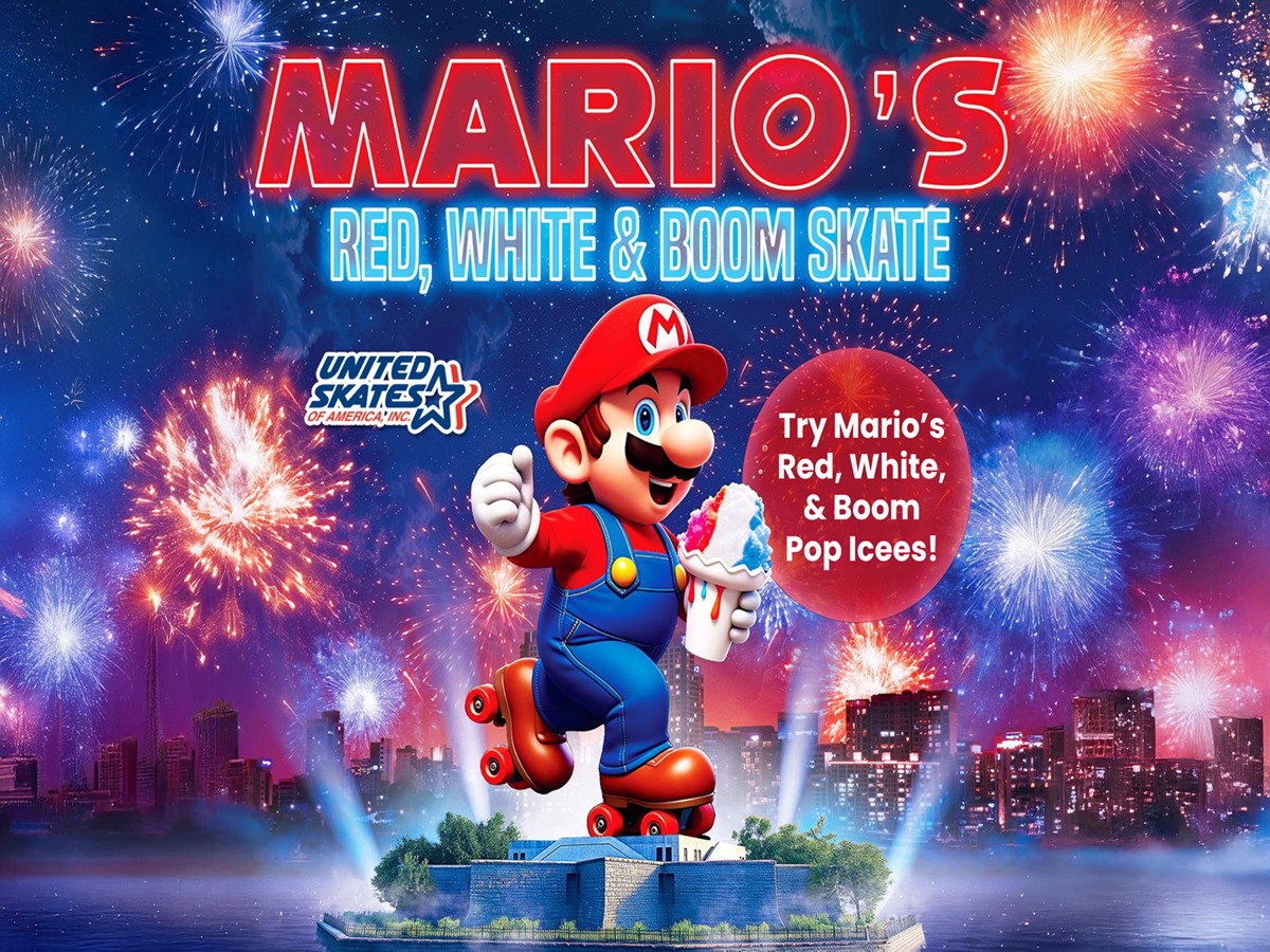 Mario's Red White and Boom Skate at United Skates RI