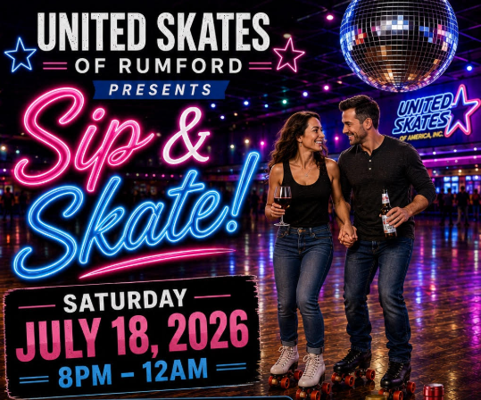 Sip and Skate at United Skates, July 18th