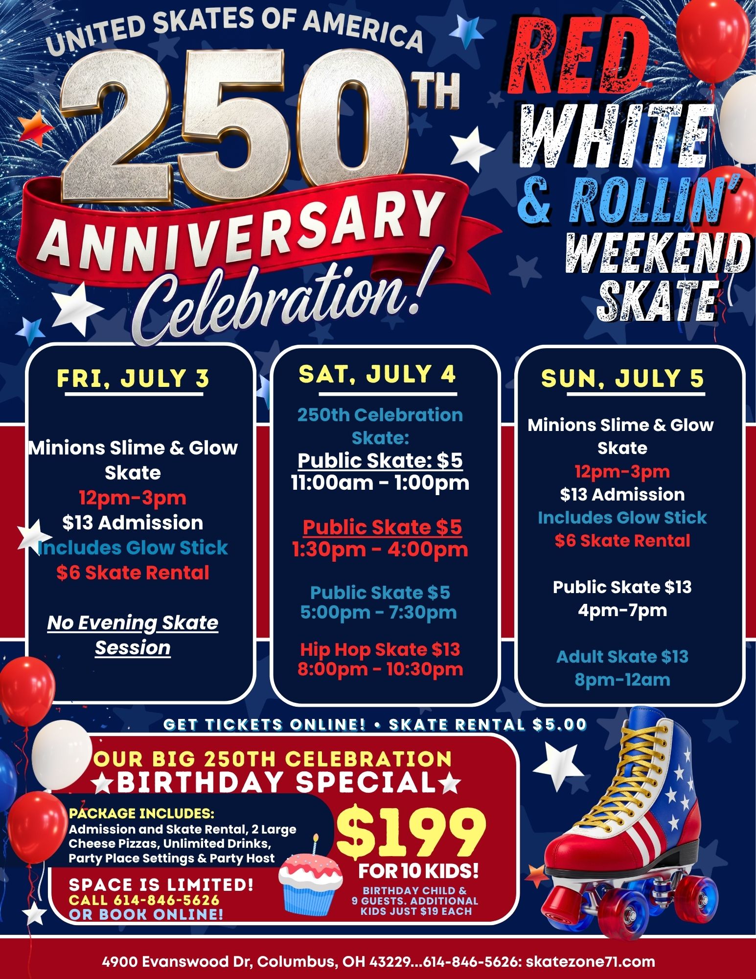 United Skates 250th 4th of July Weekend Skate