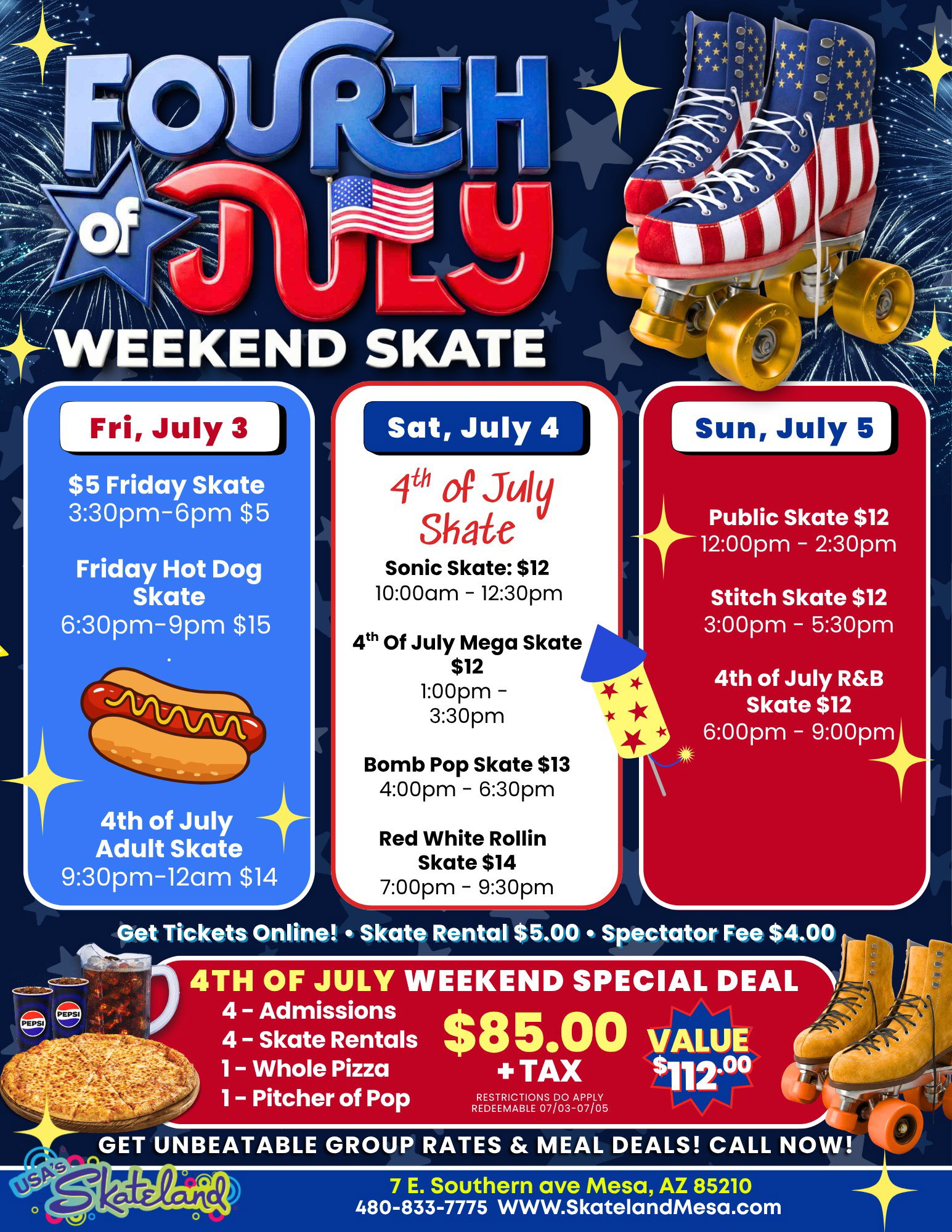 United Skates 250th 4th of July Weekend Skate