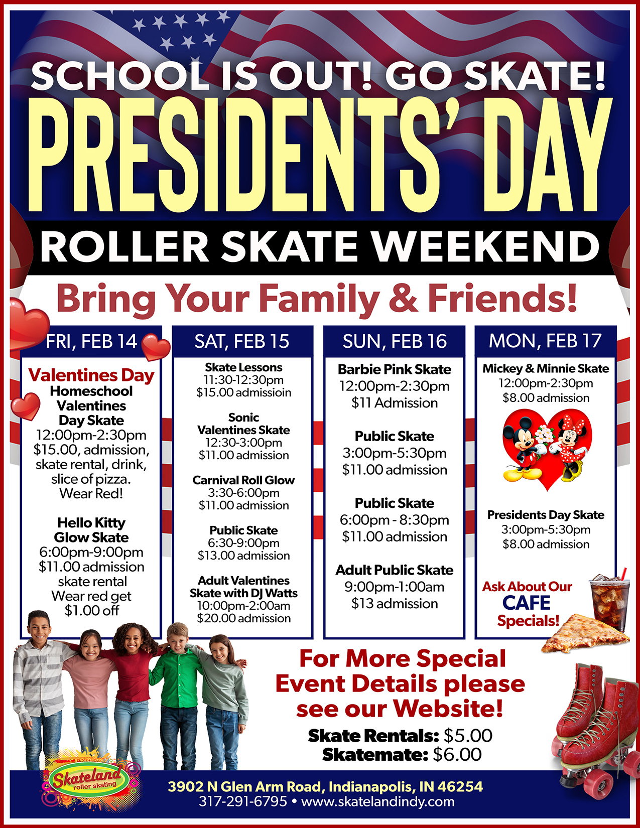 Skateland Indy Presidents Day Weekend 2025