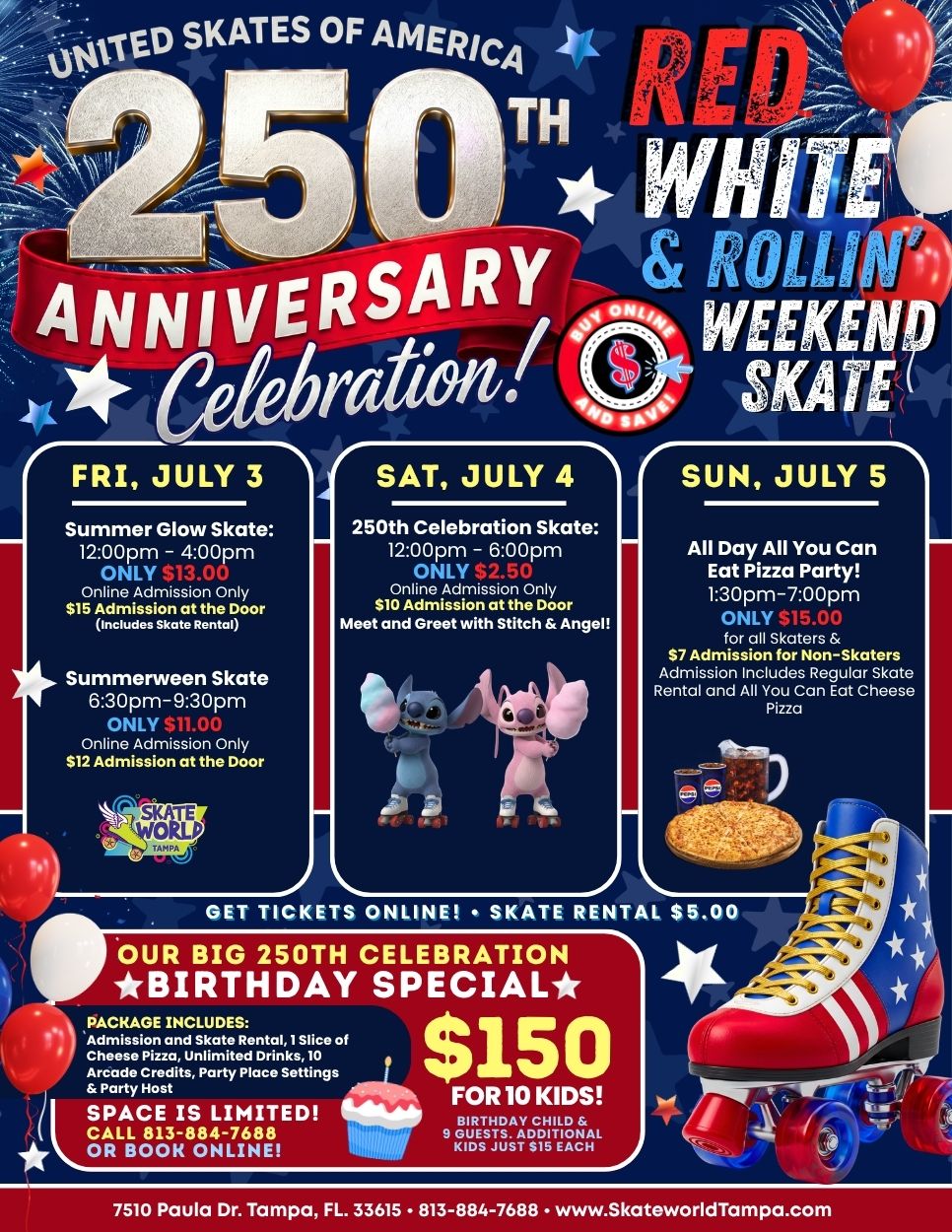 United Skates 250th 4th of July Weekend Skate