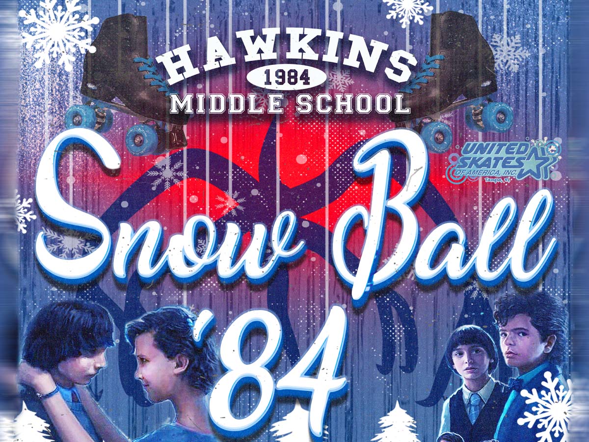 Hawkins Snow Ball Skate at Skate World