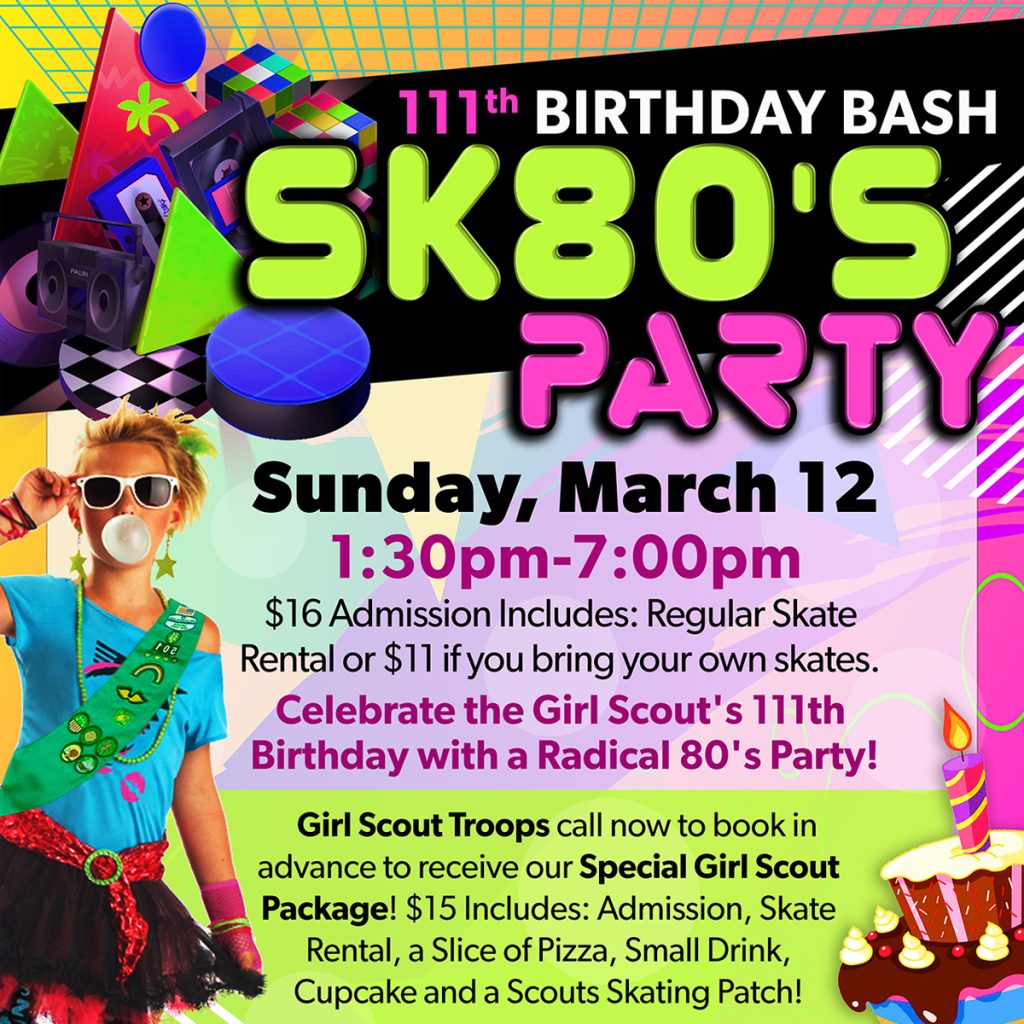 girl scout birthday skate at skate world