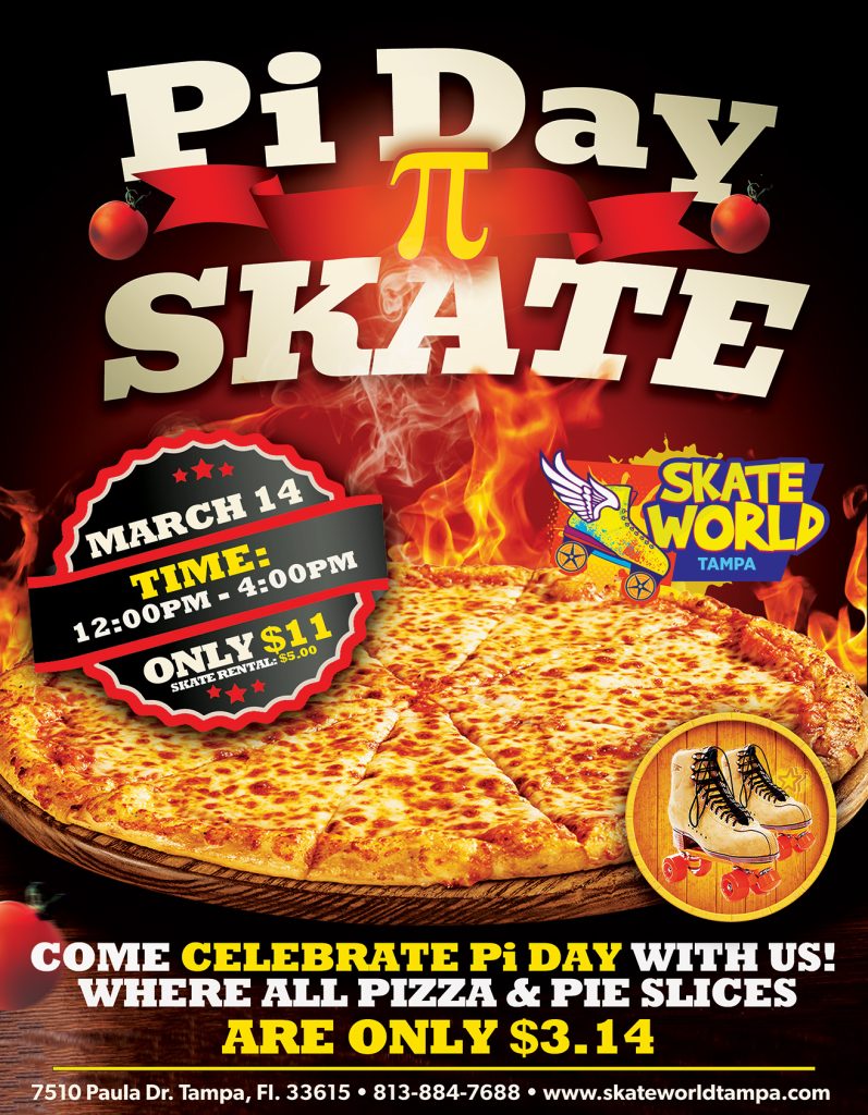 pi day skate at skate world
