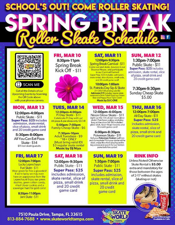 Spring Break Skating at Skateworld in Tampa