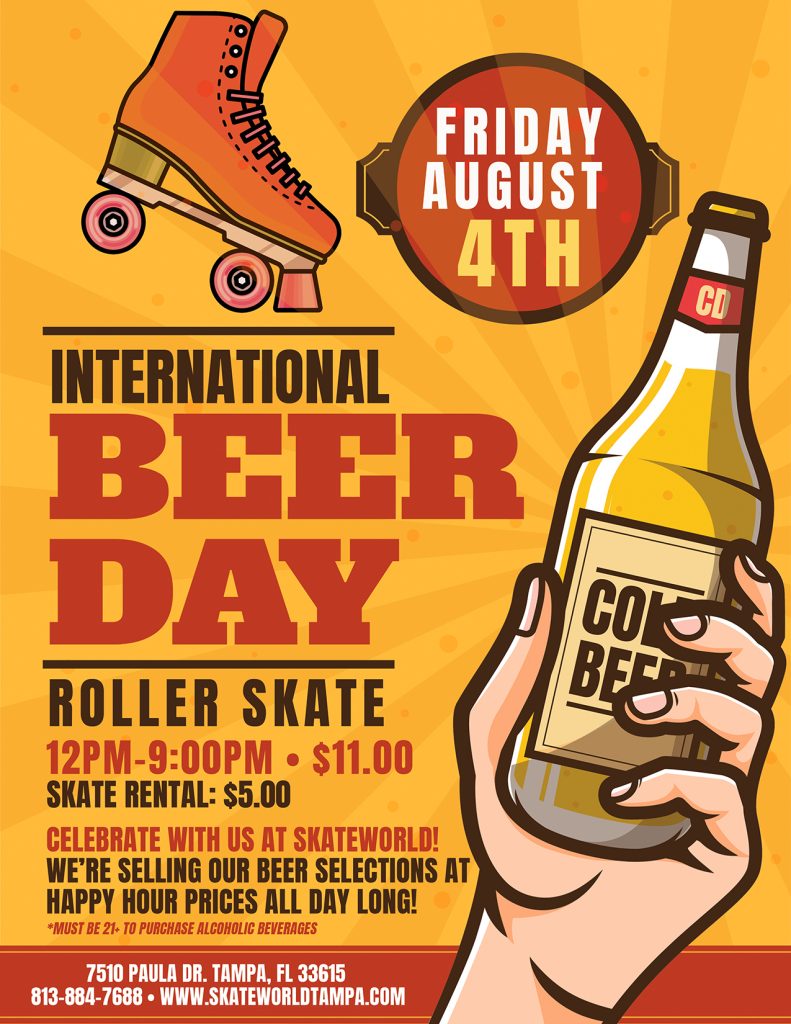international beer day skate at skate world tampa