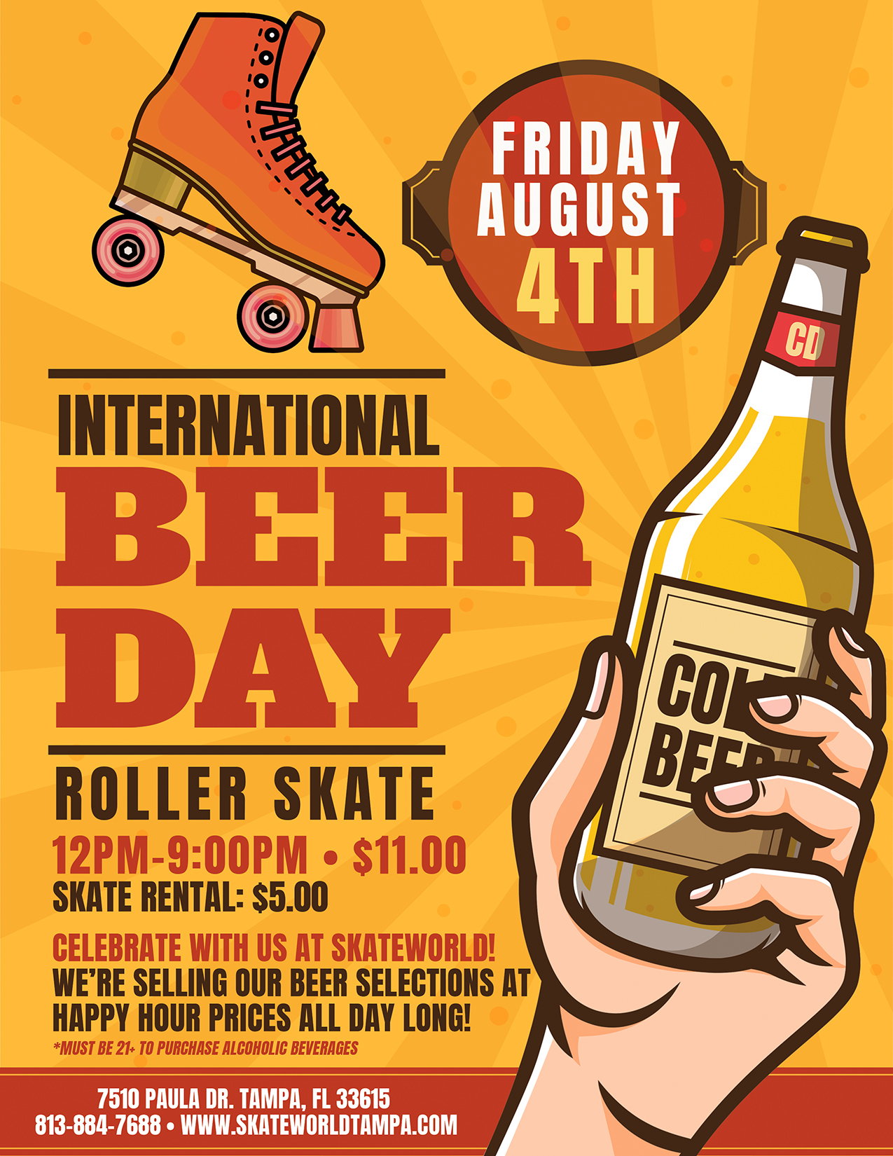 international beer day skate at skate world tampa