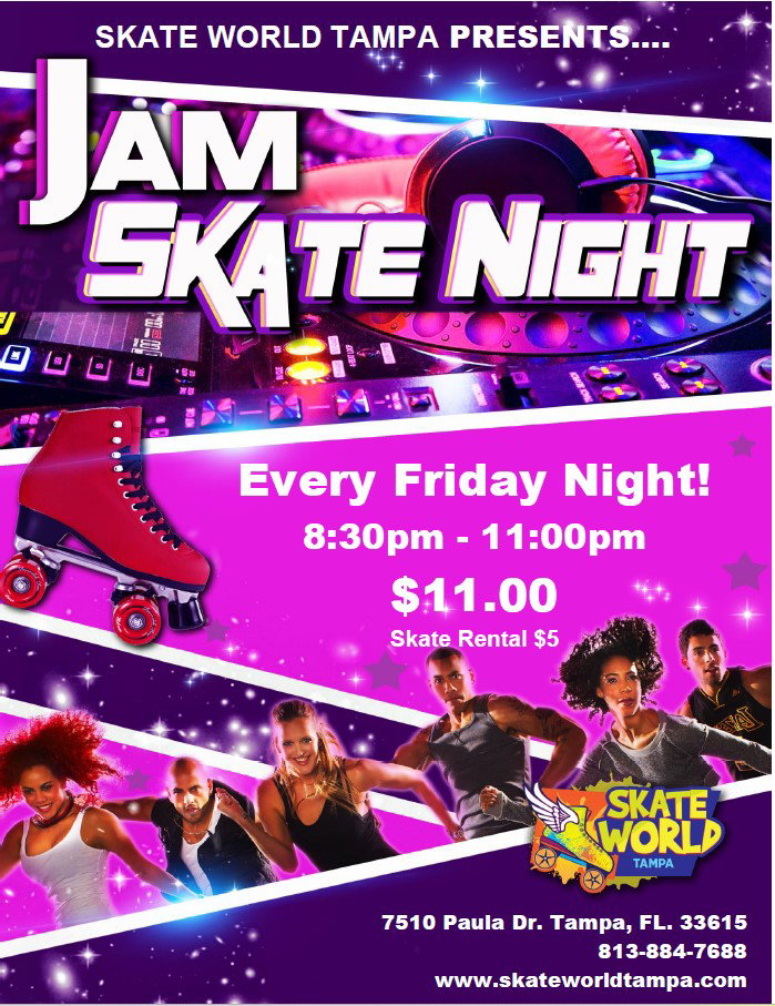 Jam Skate Night at Skate world tampa