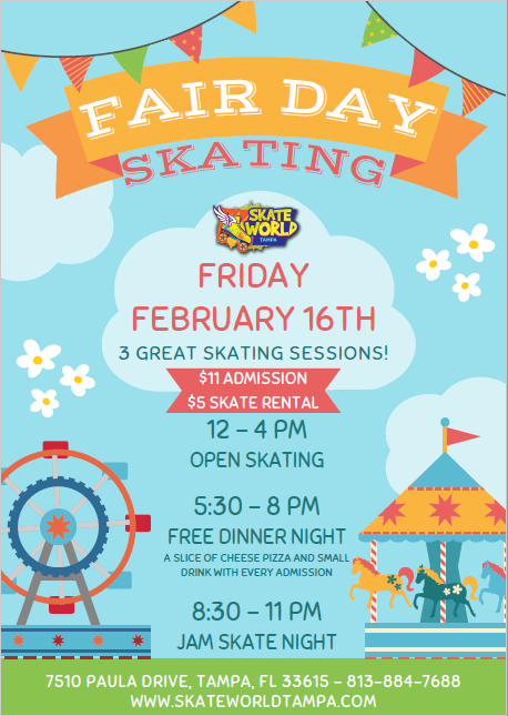 fair day skating at skate world tampa