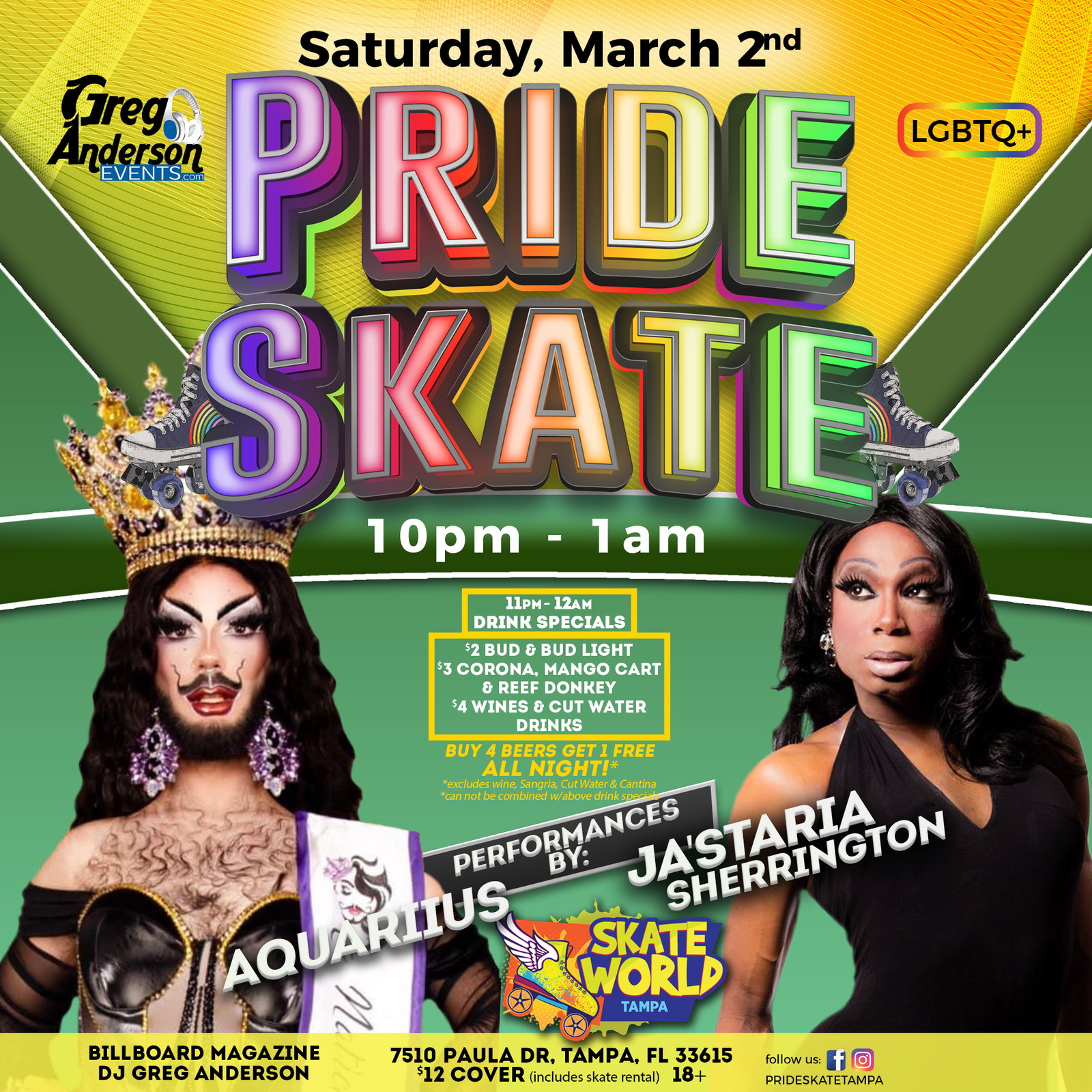 Pride Skate at Skate world tampa