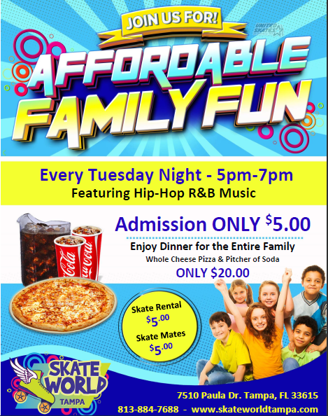 Summer affordable family fun skating at skate world tampa!