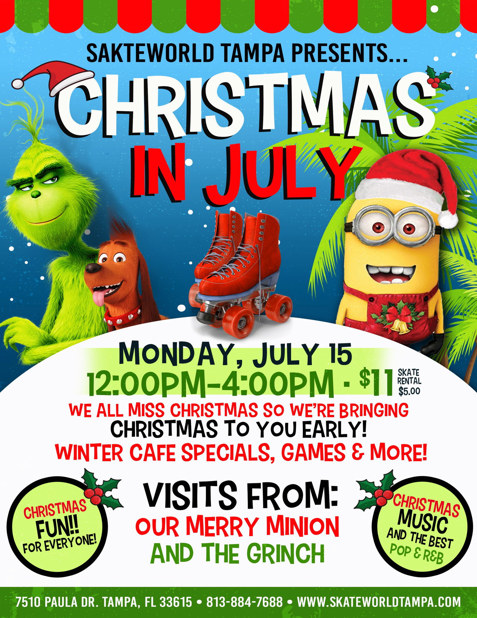 Christmas in July Skate at Skateworld Tampa!