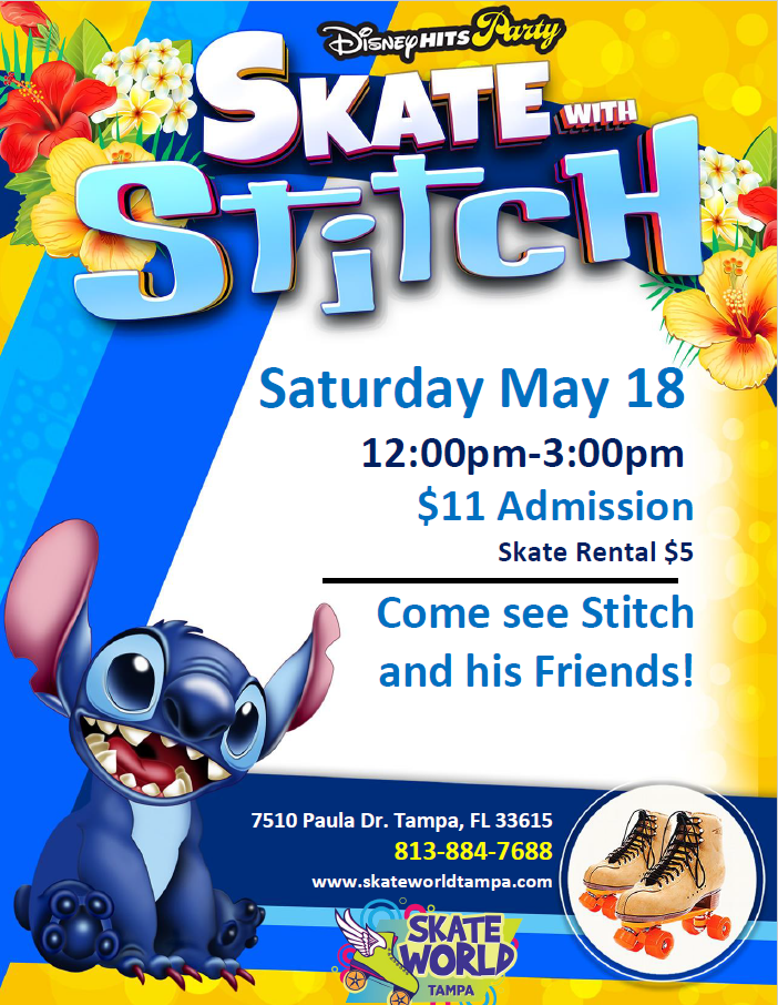 Skate with Stitch at Skateworld Tampa