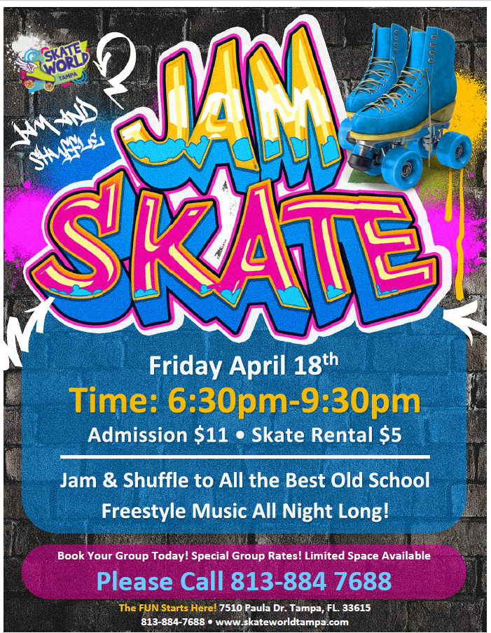 Jam Skating at Skate World Tampa