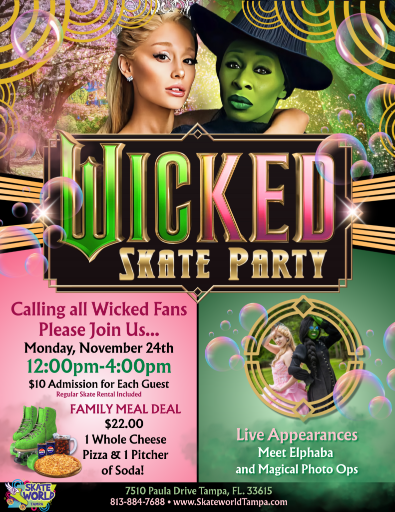 Wicked Skate Party Skating and Laser Tag at Skateworld Tampa