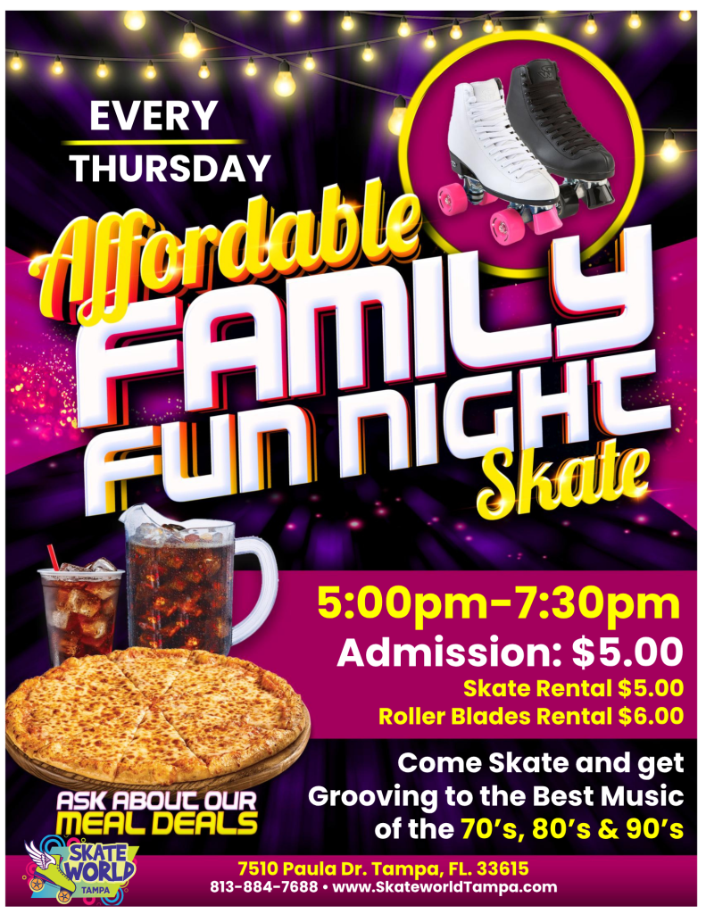 Affordable Half Priced Family Fun Skating at Skateworld Tampa