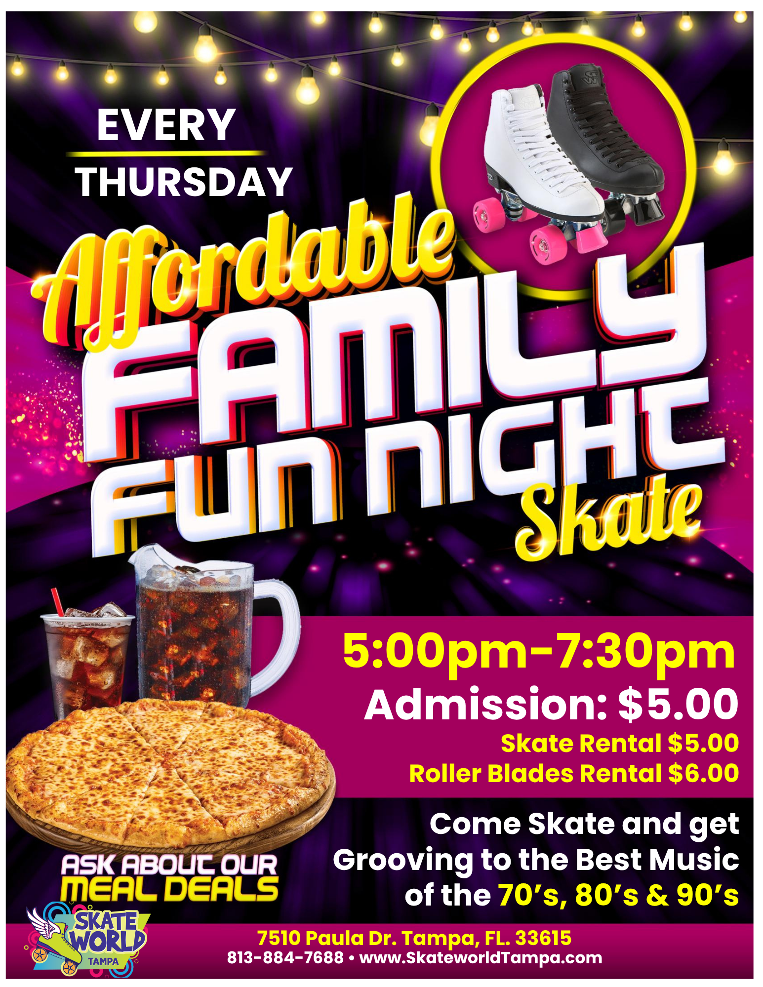 Affordable Half Priced Family Fun Skating at Skateworld Tampa