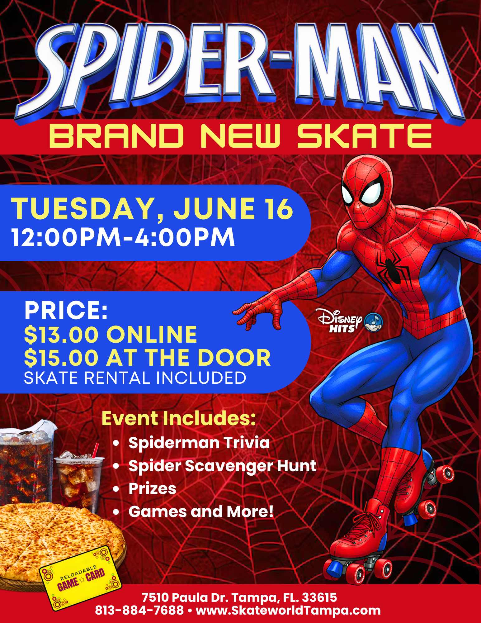 Spiderman Brand New Skating and Laser Tag at Skateworld Tampa!