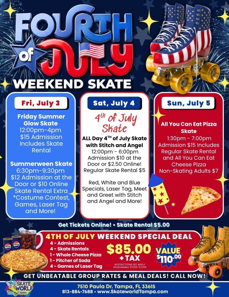 fourth of july weekend skating at skateworld tampa
