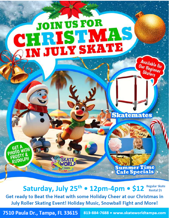 Christmas in July Skating and Laser Tag at Skateworld Tampa