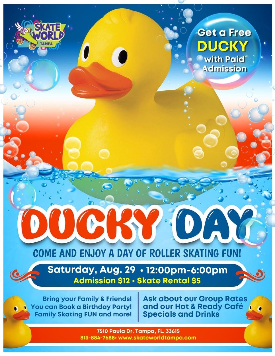Ducky Day Skating and Laser Tag at Skateworld Tampa