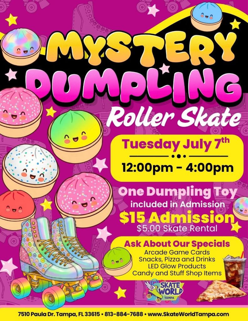 Mystery Dumpling Skate Party at Skateworld Tampa