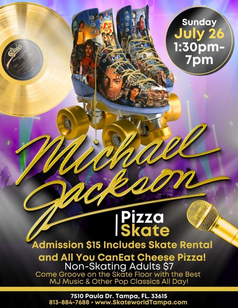 Michael Jackson All You Can Eat Cheese Pizza Skating and Laser Tag at Skateworld Tampa