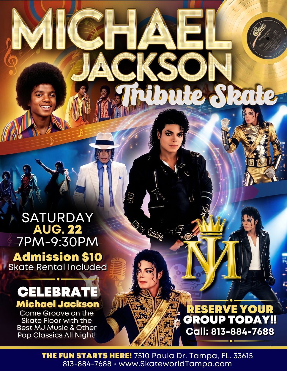 Michael Jackson Tribute Skating and Laser Tag at Skateworld Tampa