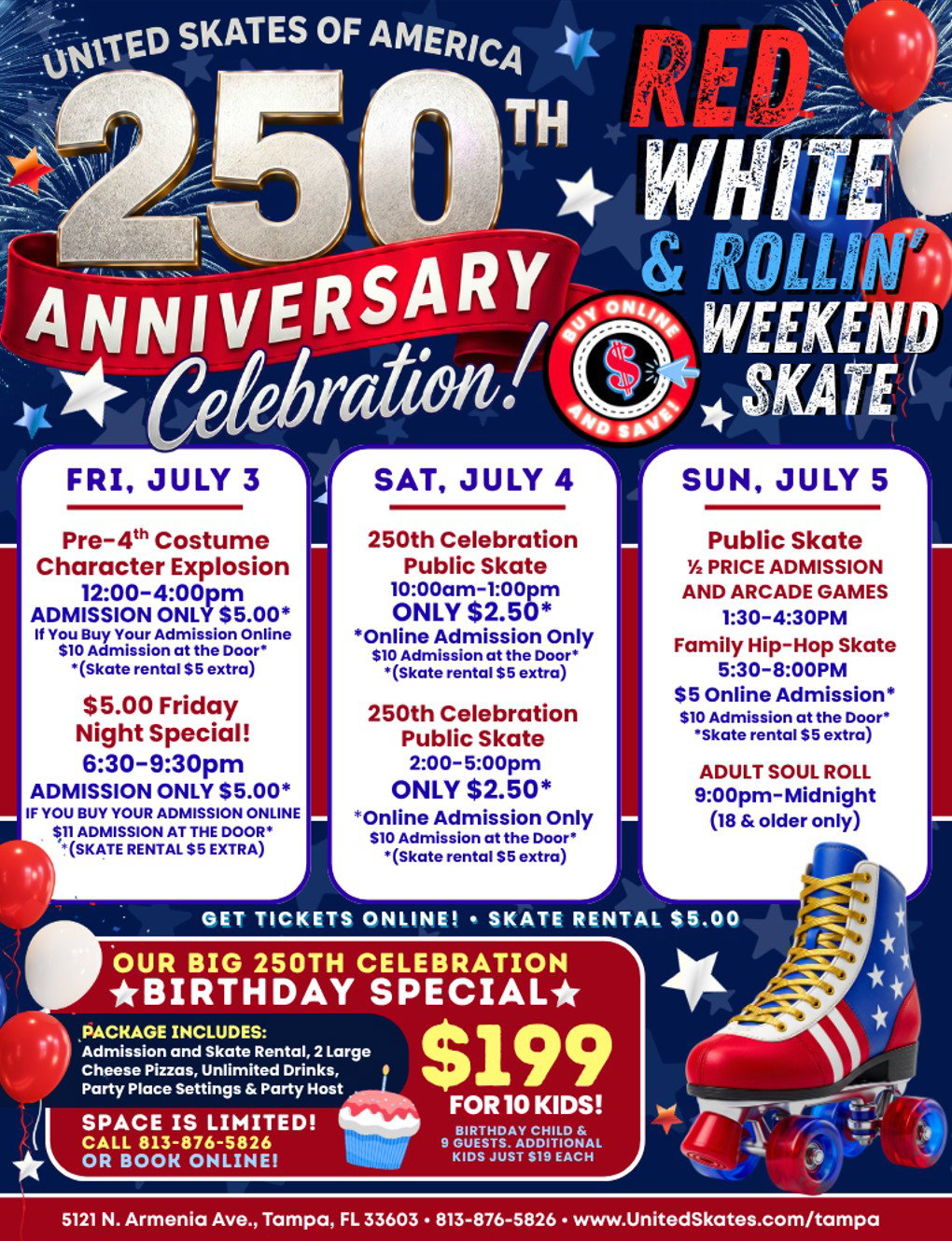 United Skates 250th 4th of July Weekend Skate