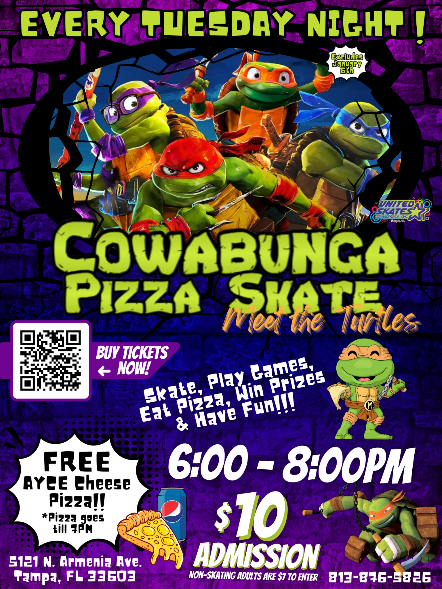 TMNT Pizza Skate! | United Skates of America
