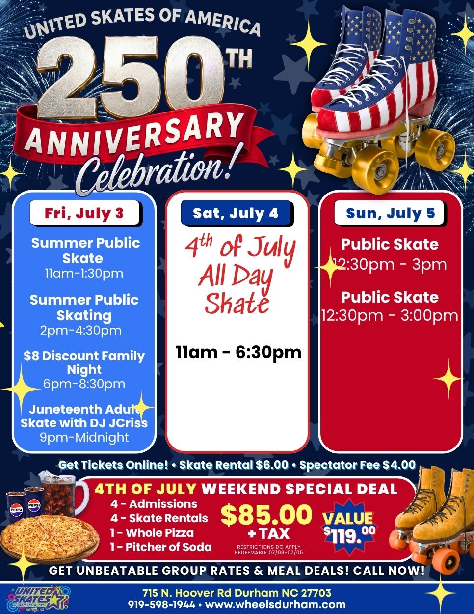 United Skates 250th 4th of July Weekend Skate