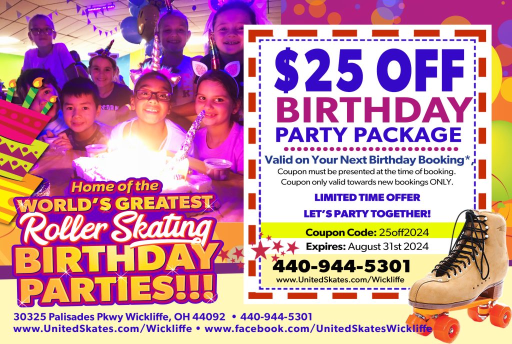 $25 OFF Kids Birthday Parties at United Skates