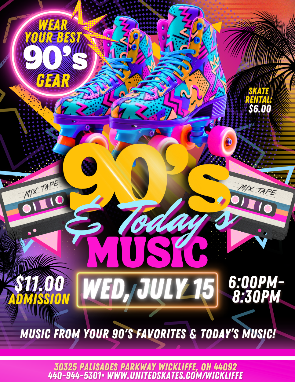 90’s & Today’s Music Skate