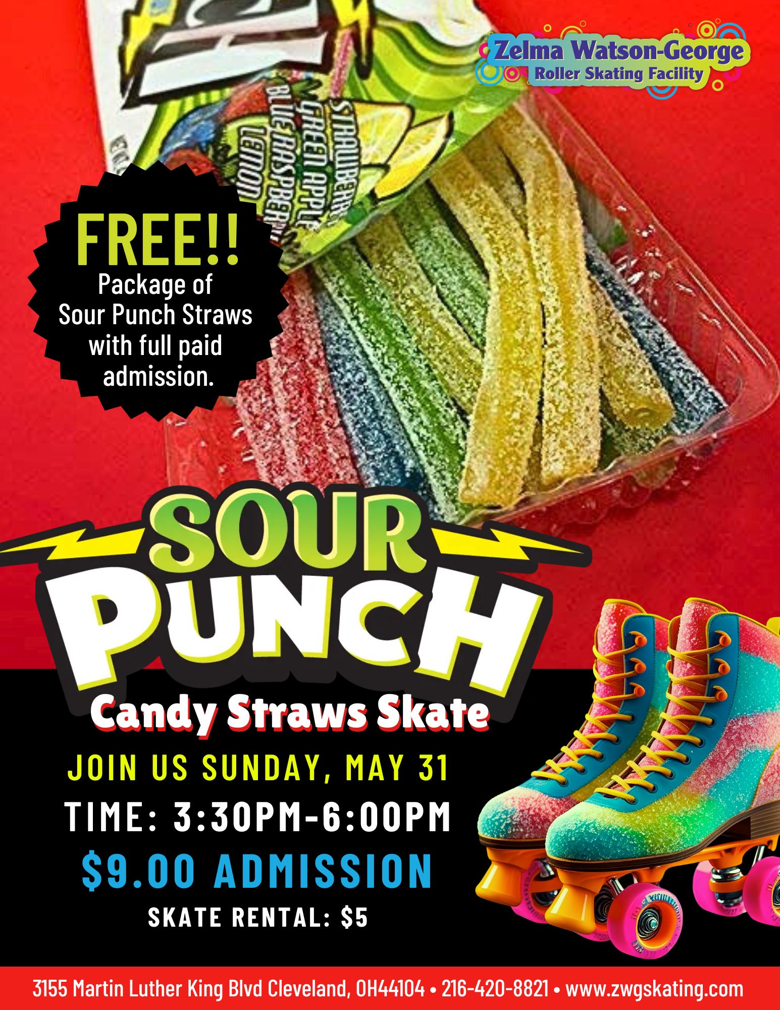 Copy of Sour Patch Straws Candy Skate