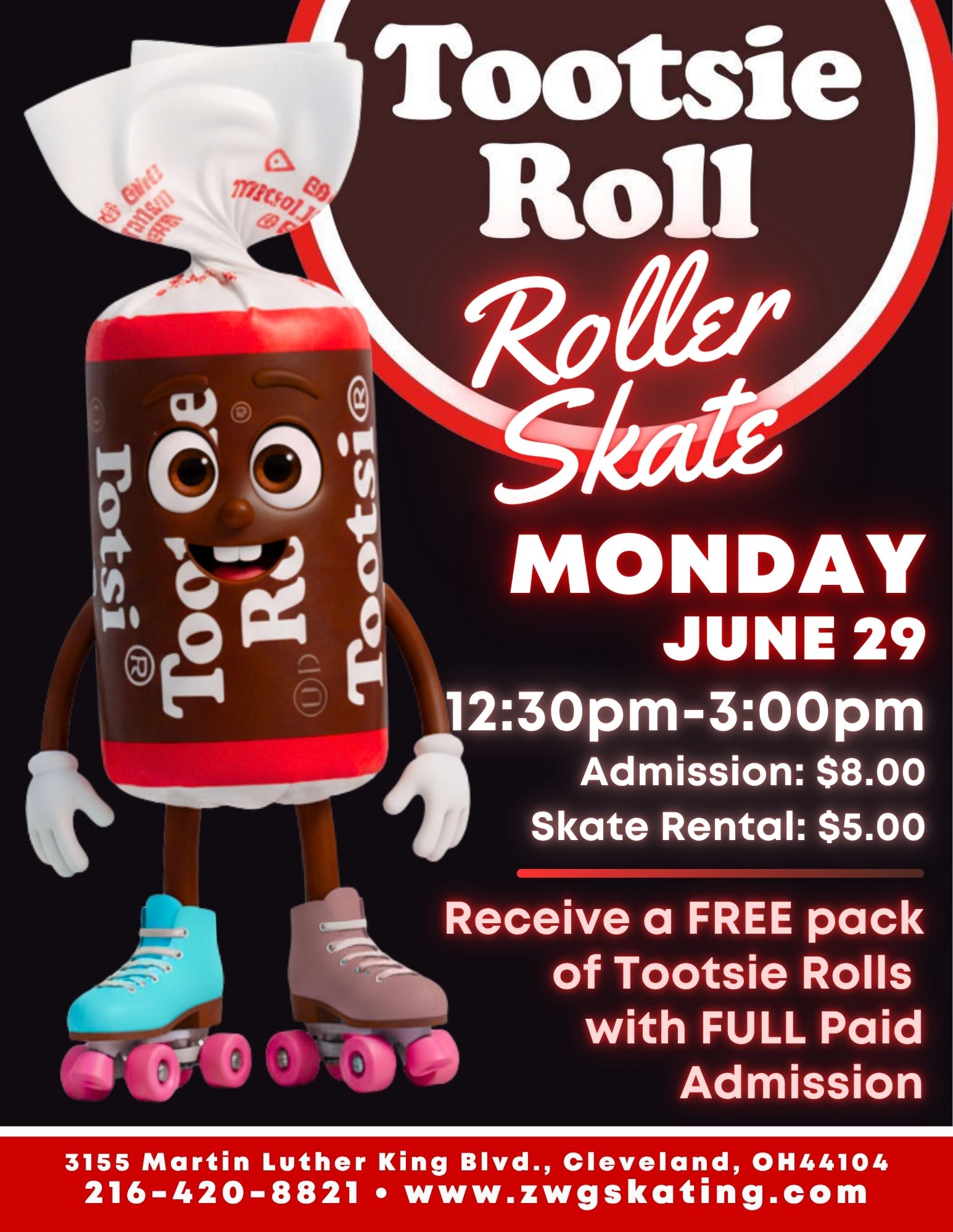 🍫🛼 TOOTSIE ROLL SKATE PARTY! 🛼🍫 | Zelma Watson George Skating